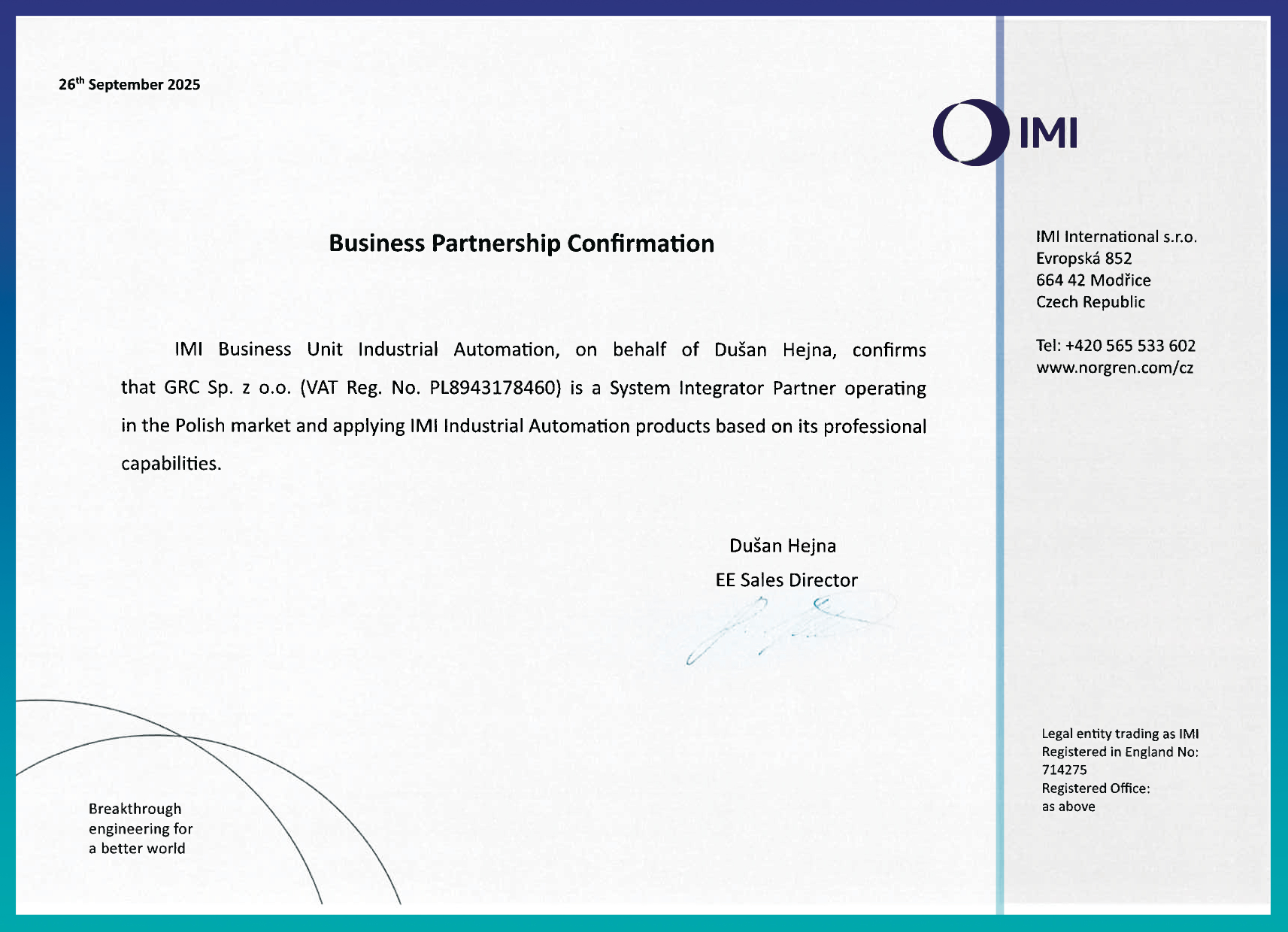 partnership letter